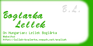 boglarka lellek business card